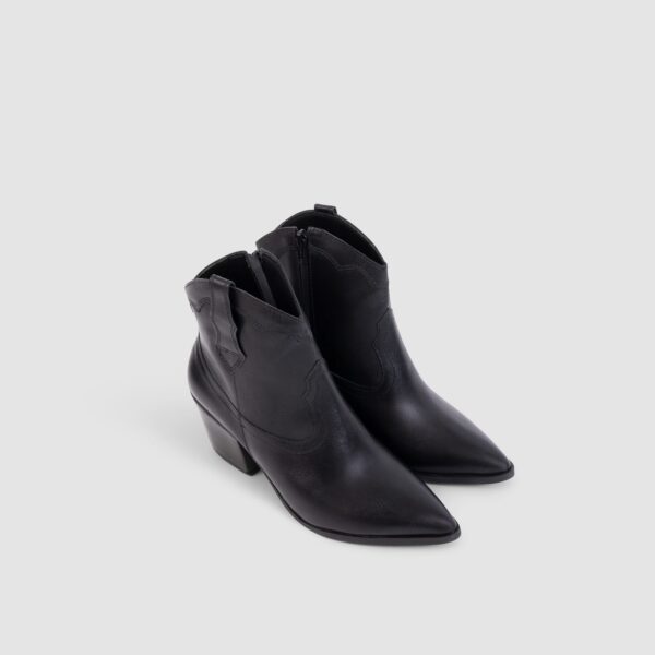 Bottines en cuir noir de style western - Label LWG