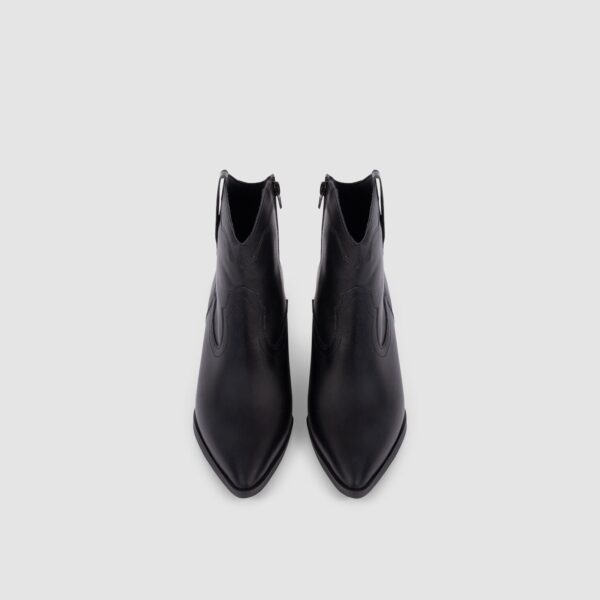 Bottines en cuir noir de style western - Label LWG